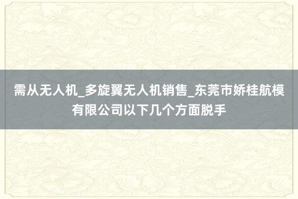 需从无人机_多旋翼无人机销售_东莞市娇桂航模有限公司以下几个方面脱手